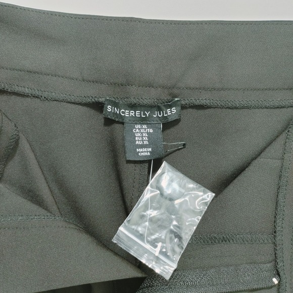 Sincerely Jules‎ Womens Black Wide Leg Flare Dress Pants Size XL NWOT - Picture 3 of 9